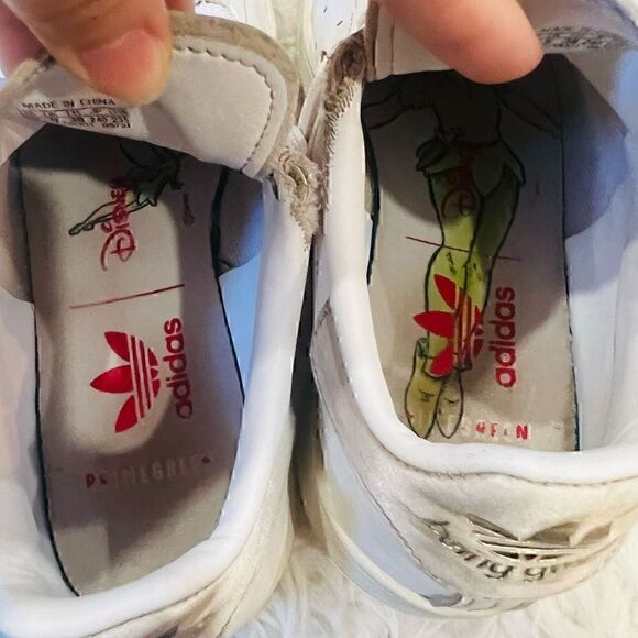 Adidas Stan Smith x Disney Peter Pan Tinkerbell Shoes women 5.5 White Sneakers - Picture 11 of 16